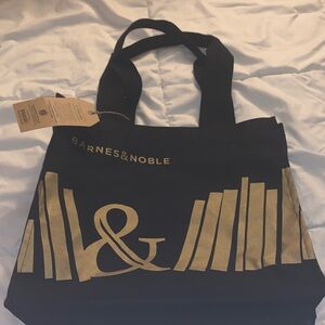 Barnes & Noble Black Tote with Gold Design